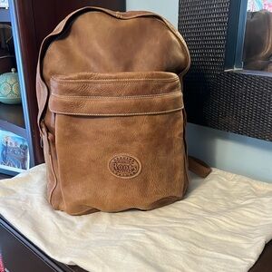 Roots Brown Leather Backpack